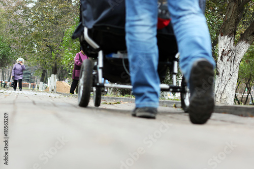  foot steps with stroller © alexkich