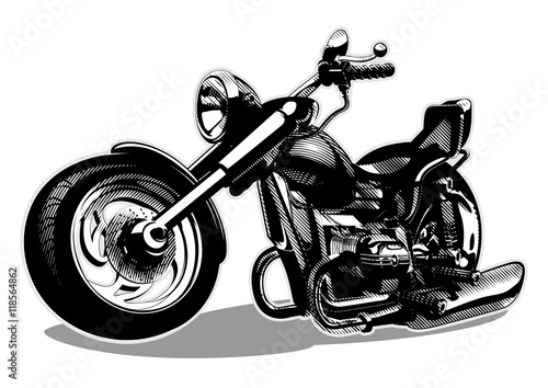 Vector Cartoon Motorbike. Available EPS-8 vector format separated by layers for easy edit