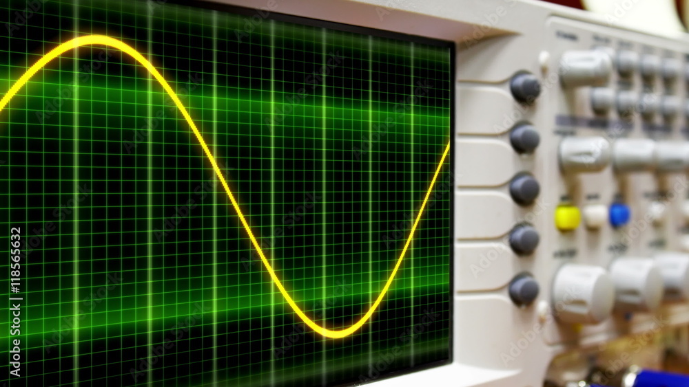 Fotografie wave on oscilloscope