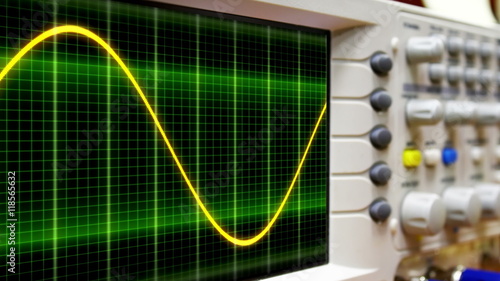 wave on oscilloscope photo