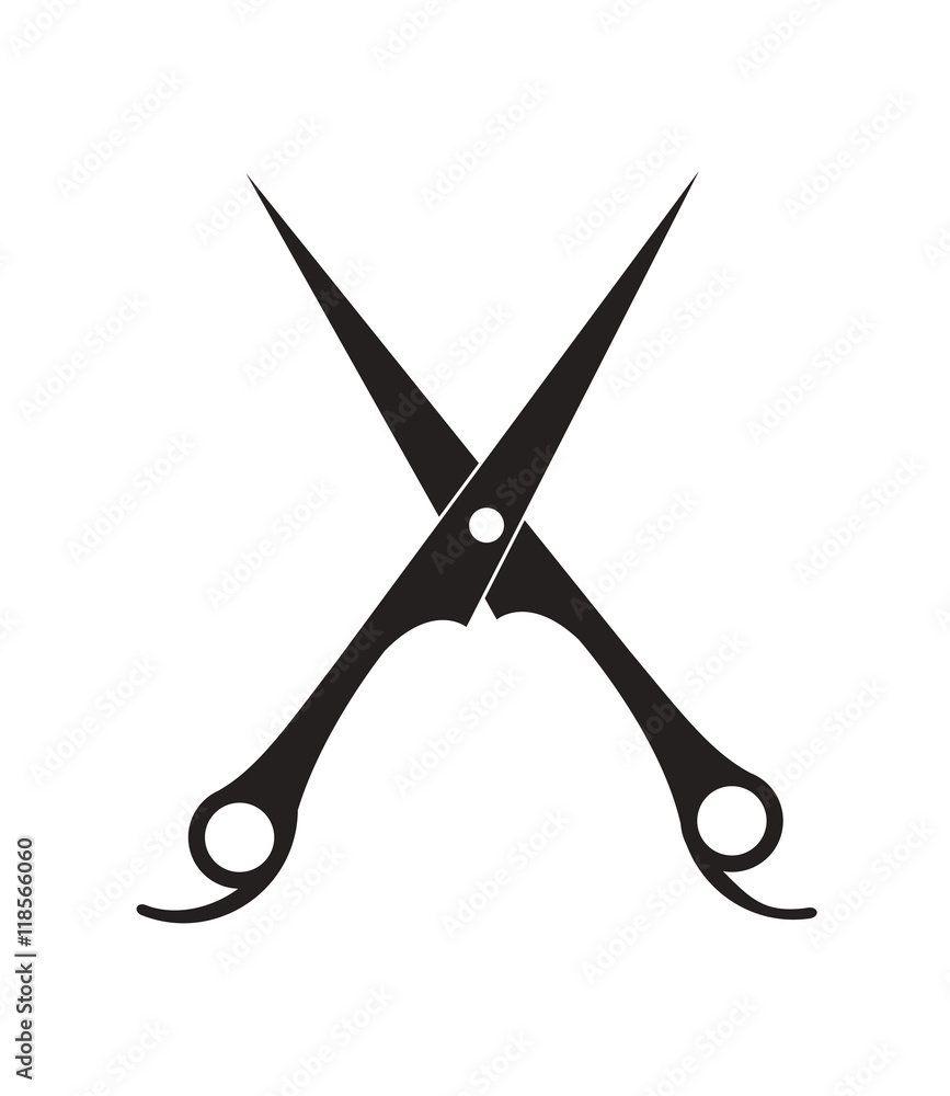 flat design hair salon scissors icon vector illustration flat design hair salon scissors icon vector illustration