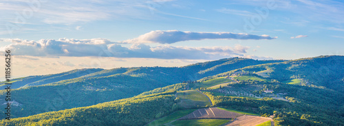Panoramic landscape of surroundings of the village of Radda in Chianti, Tuscany, Italy. photo