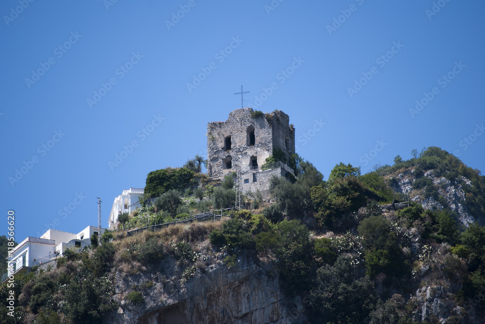 Ruin medieval church from Amalfi village