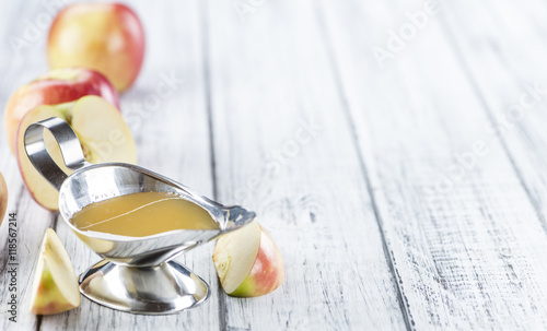 Portion of fresh made Applesauce (selective focus)