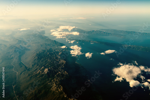 Earth Horizon Photo From 35.000 Feet Altitude