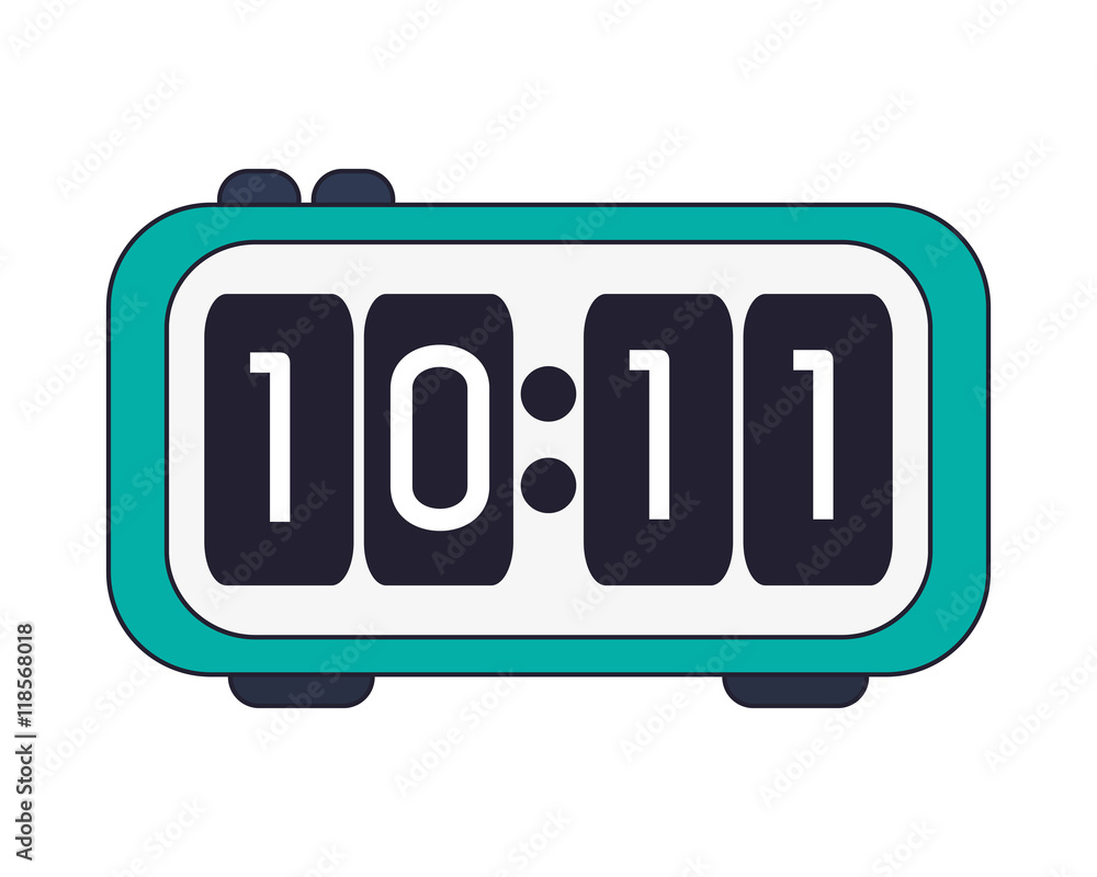 flat design Digital alarm clock icon vector illustration flat design Digital alarm clock icon vector illustration