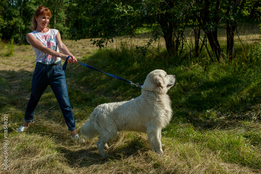 girl with a dog girl with a dog