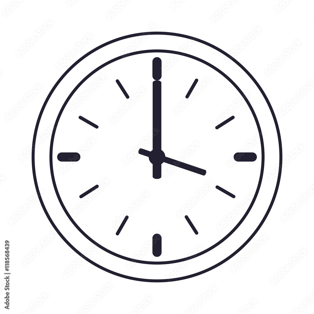flat design wall clock icon vector illustration flat design wall clock icon vector illustration