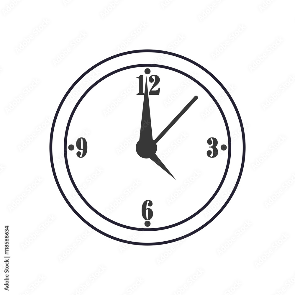 flat design wall clock icon vector illustration flat design wall clock icon vector illustration
