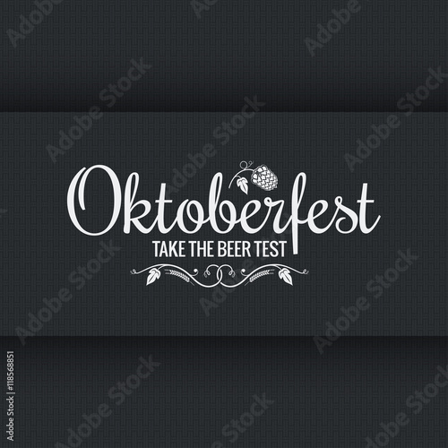 Oktoberfest vintage logo design background