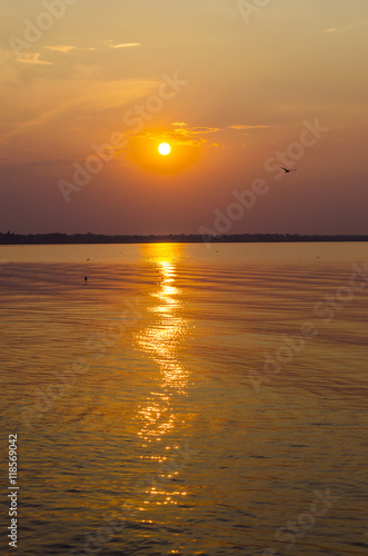 sunset over the sea