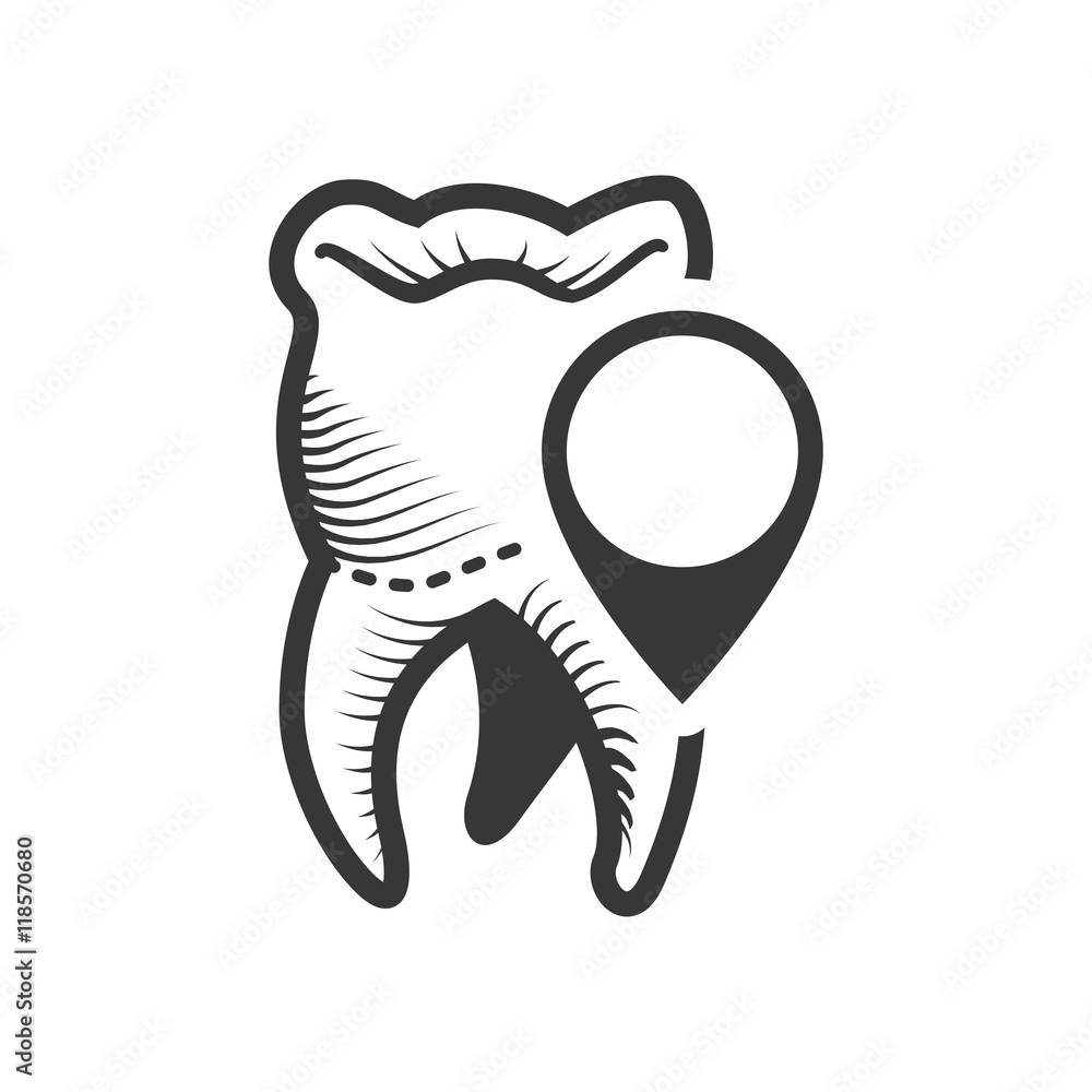 teeth button dental medical care icon. Flat and Isolated design. Vector illustration teeth button dental medical care icon. Flat and Isolated design. Vector illustration