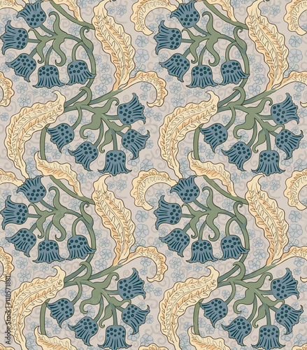 Modern seamless pattern. Desktop wallpaper. Background. Floral pattern for your design. Illustration. Modern seamless pattern for interior decoration, wrapping paper, graphic design and textile.