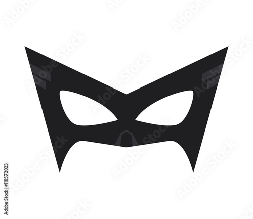 mask costume superhero superman hero cartoon anime male icon. Flat and Isolated illustration. Vector illustration