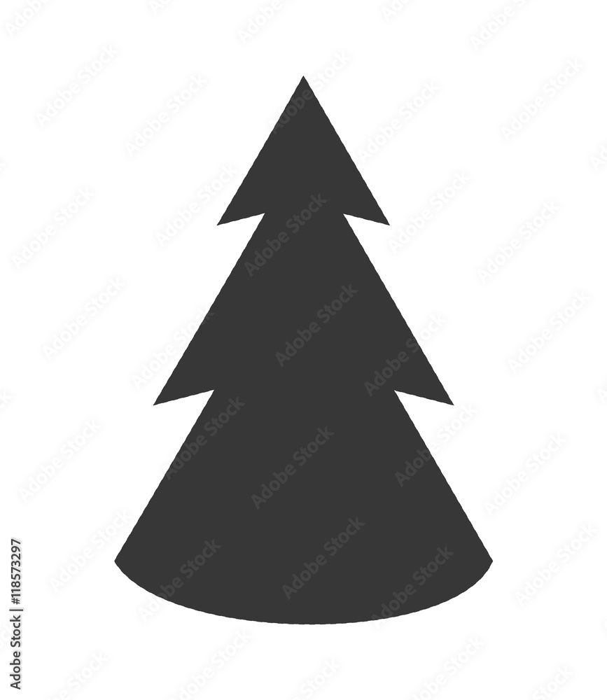 pine tree merry chistmas celebration icon. Flat and Isolated illustration. Vector illustration pine tree merry chistmas celebration icon. Flat and Isolated illustration. Vector illustration