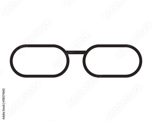 glasses accessory fashion hipster style icon. Flat and Isolated design. Vector illustration