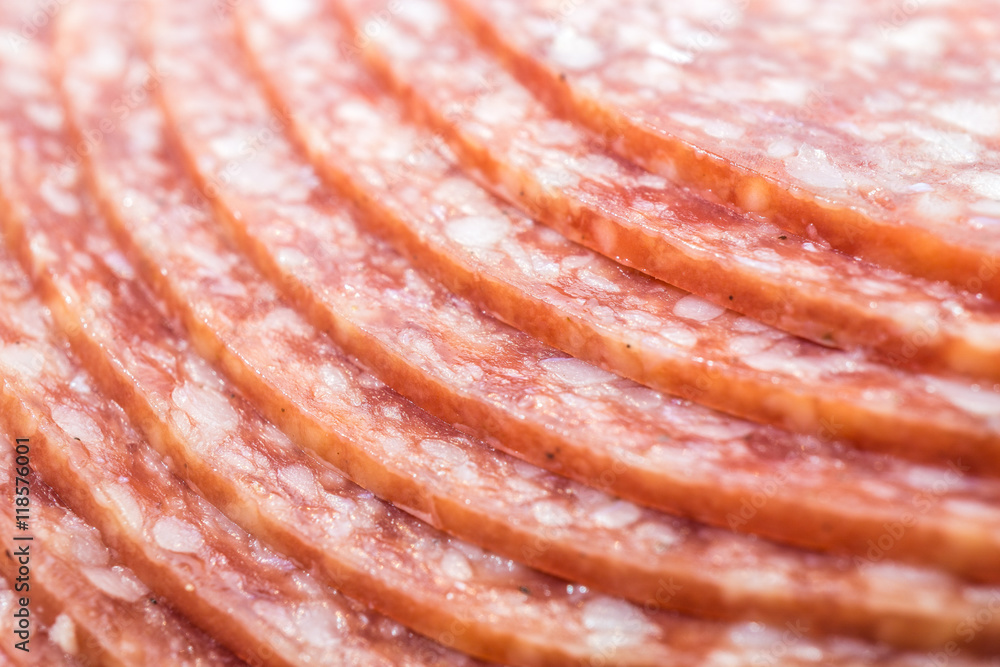 Salami Scheibe Isoliert StockFoto Adobe Stock
