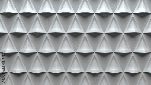 3d abstract background with repeating pyramid forms