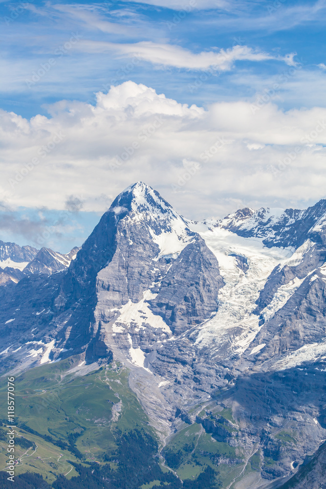Stunning view of Eiger from Schilthorn Stunning view of Eiger from Schilthorn
