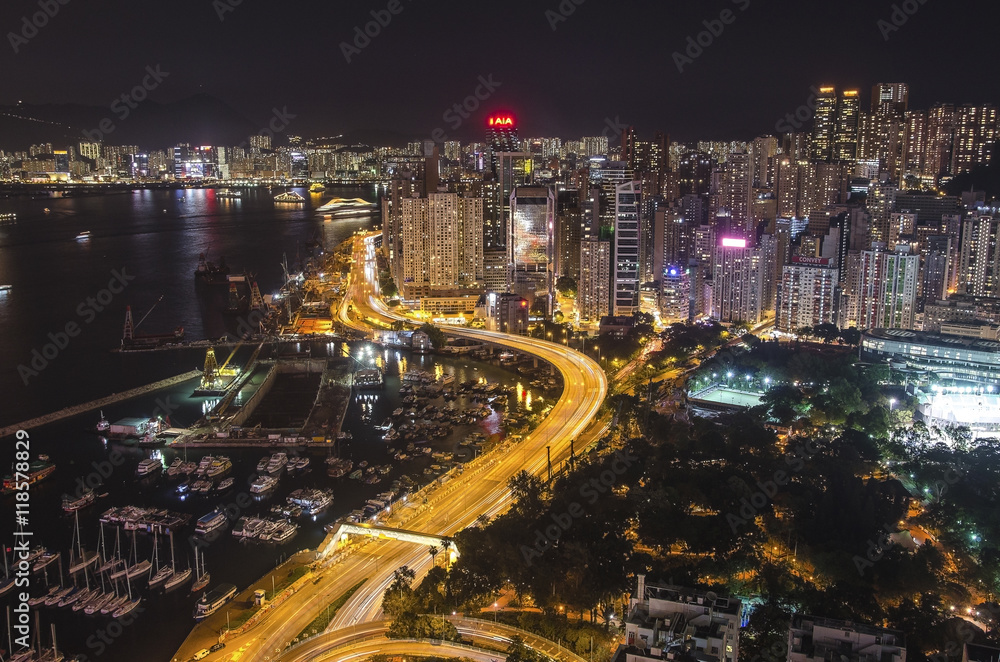 Hong Kong at night