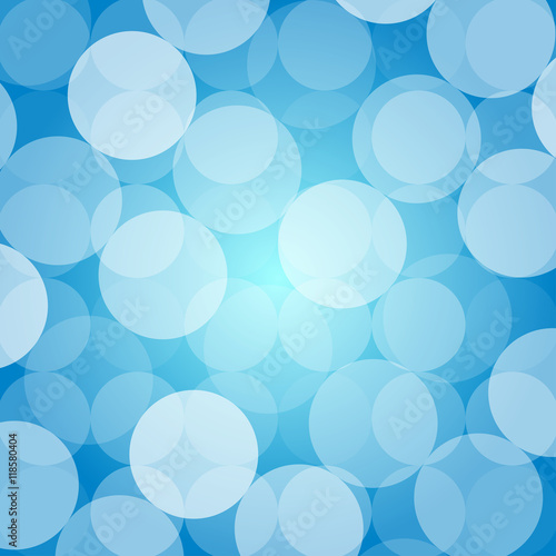 Abstract blue background with round bubbles vector illustration.