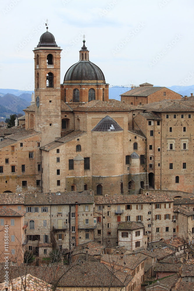 Urban scenic of Urbino, Italy