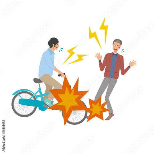 自転車　事故　イラスト