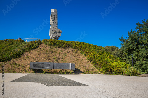 Obraz na płótnie Gdansk,Poland-September 19,2015:Westerplatte. Monument commemora w salonie