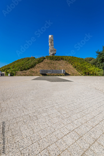 Gdansk,Poland-September 19,2015:Westerplatte. Monument commemora