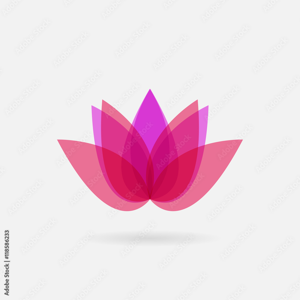 Flower icon. Lotus. Spa logo design