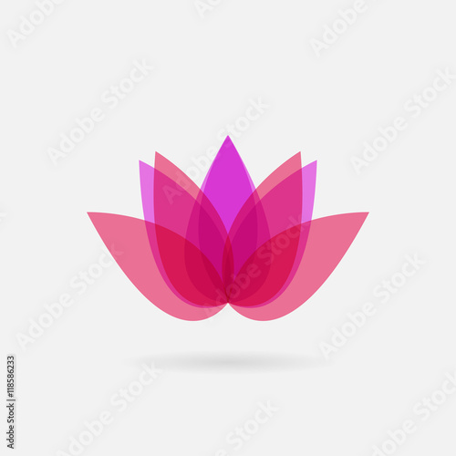 Flower icon. Lotus. Spa logo design