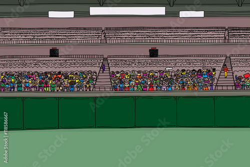 Large Group of Spectators in Stadium
