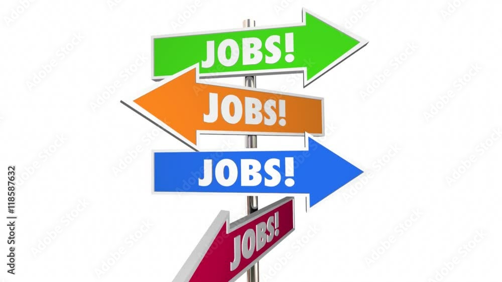 Jobs Careers Open Positions Hiring Signs Words 3d Animation Jobs Careers Open Positions Hiring Signs Words 3d Animation