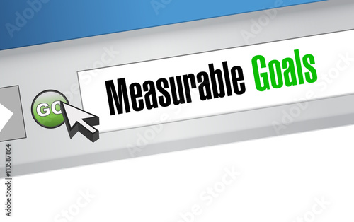 measurable goals website sign concept illustration