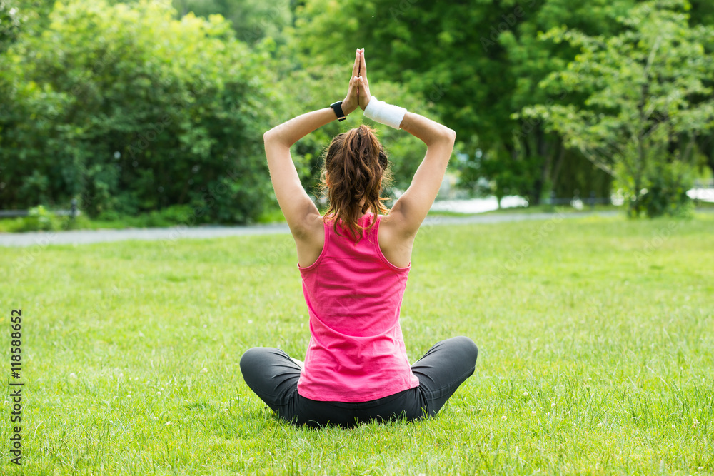 Woman Practicing Yoga Woman Practicing Yoga