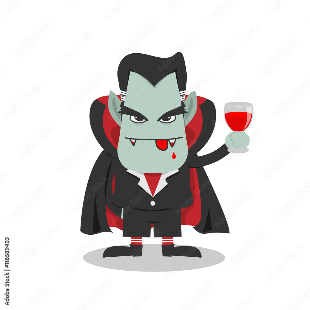 Obraz premium Dracula vampire character ,cartoon vector