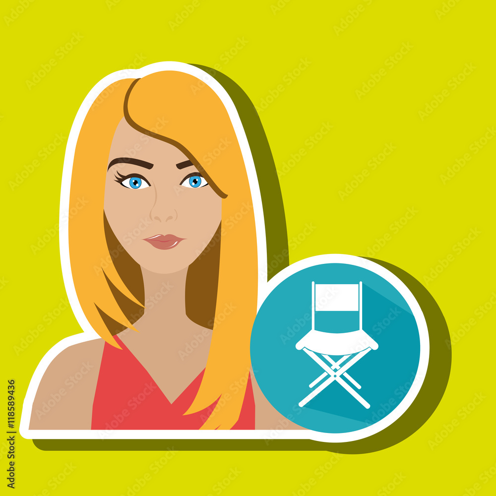 woman movie video theater vector illustration graphic woman movie video theater vector illustration graphic