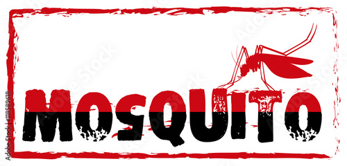 Sign with mosquito and wording