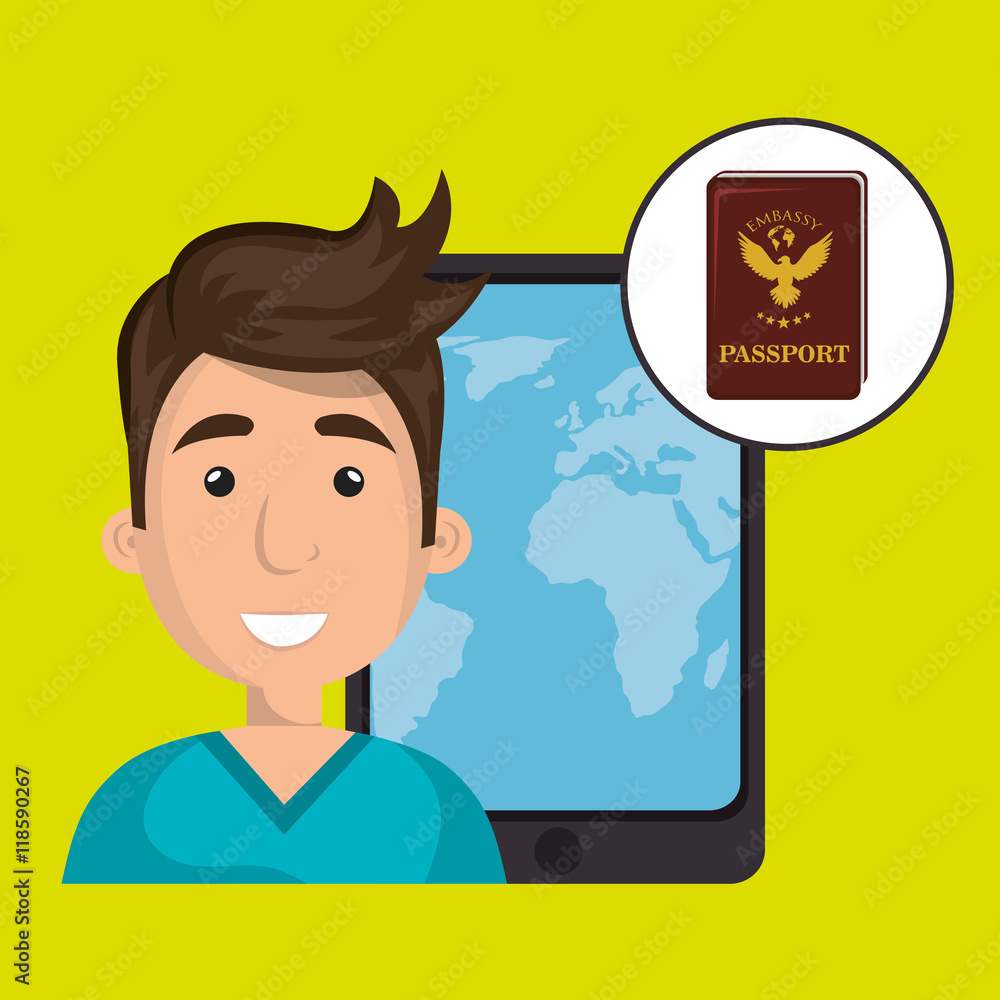 man travel map world vector illustration eps 10 man travel map world vector illustration eps 10