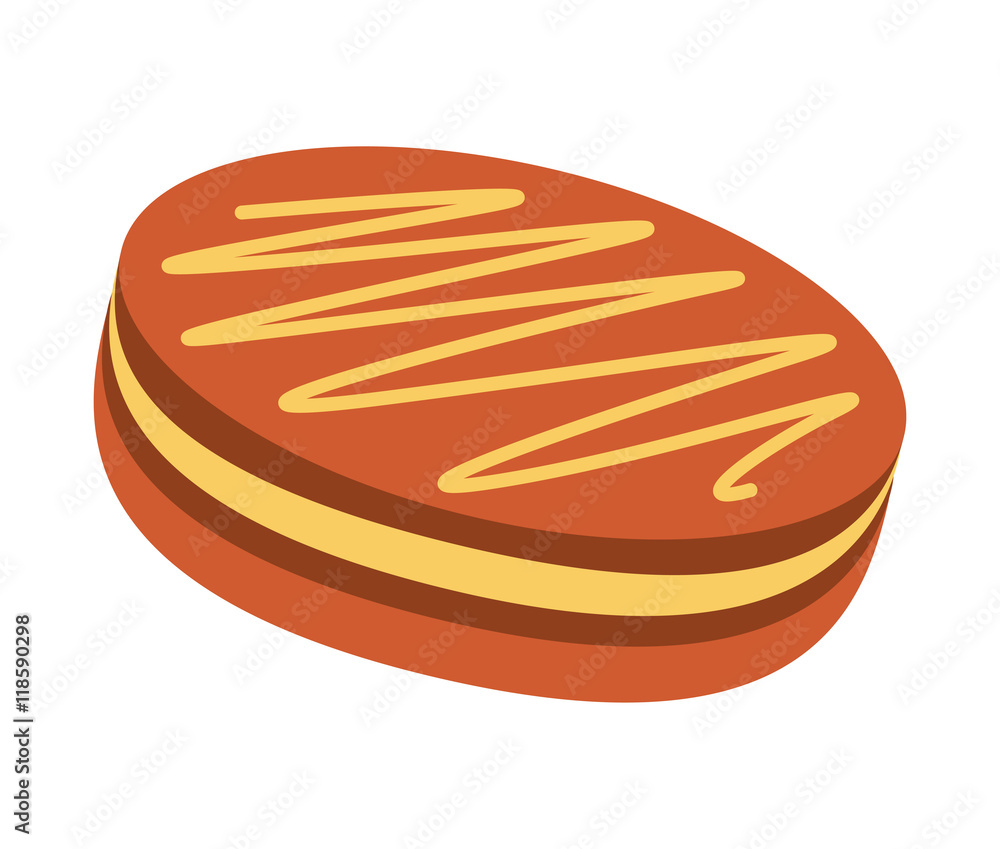 sweet delicious cookie isolated icon sweet delicious cookie isolated icon