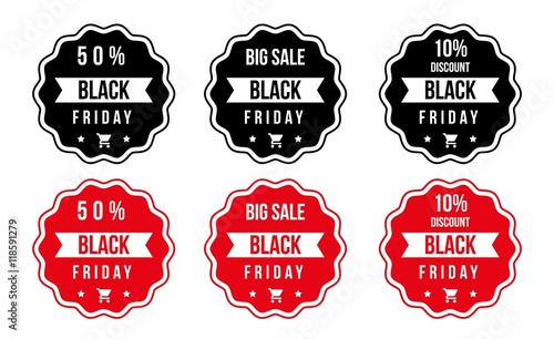 Black friday etiquetas de circulos