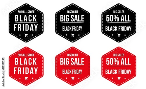 Black friday etiquetas de circulos