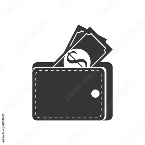 bill money wallet cash economy financial fortune rich bank vector illustration 