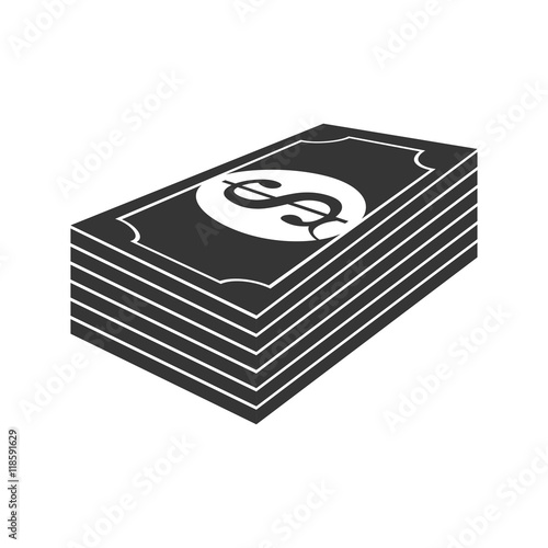 bill money cash economy financial fortune rich stack bank vector illustration 