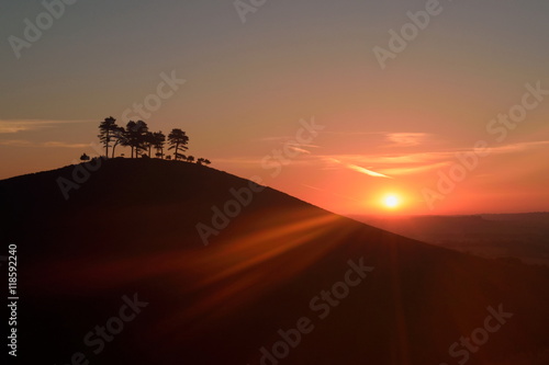 Sunrise over Colmer's Hill in Devon, England © Savo Ilic