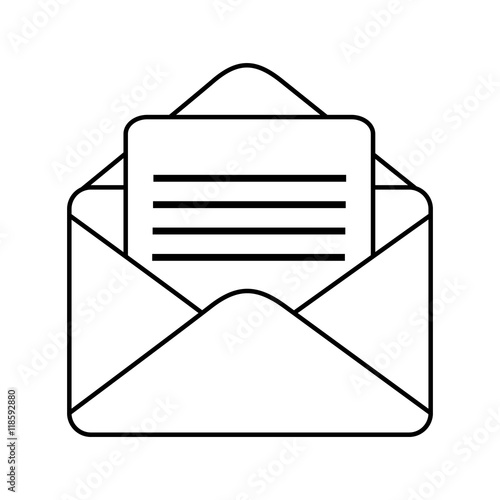 mail envelope post postal correspondence letter post newsletter vector illustration  © Gstudio