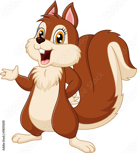 Cute squiurrel presenting