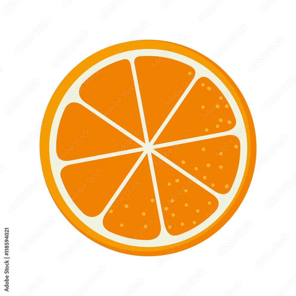 Fototapeta pomarańczowe owoce jedzenie naturalne odżywianie natura wektor ilustracja