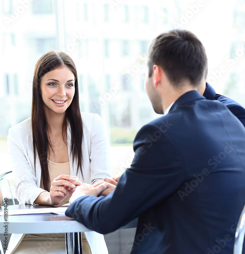 Wallpaper Mural business people meeting in a modern office Torontodigital.ca