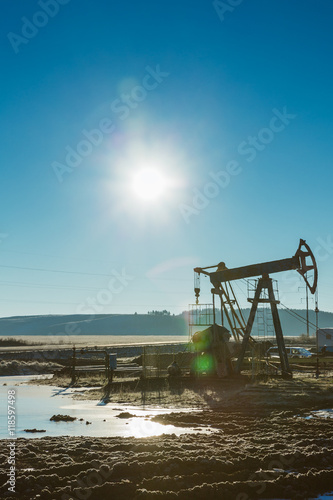Oil pump rig energy industrial machine for petroleum © denismax